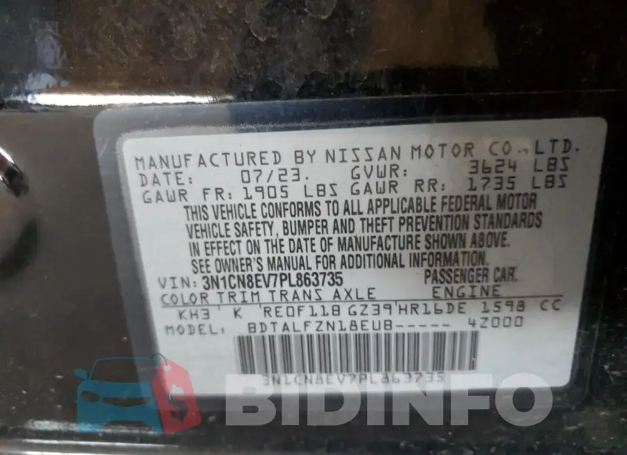 3N1CN8EV7PL863735 Photo# 12