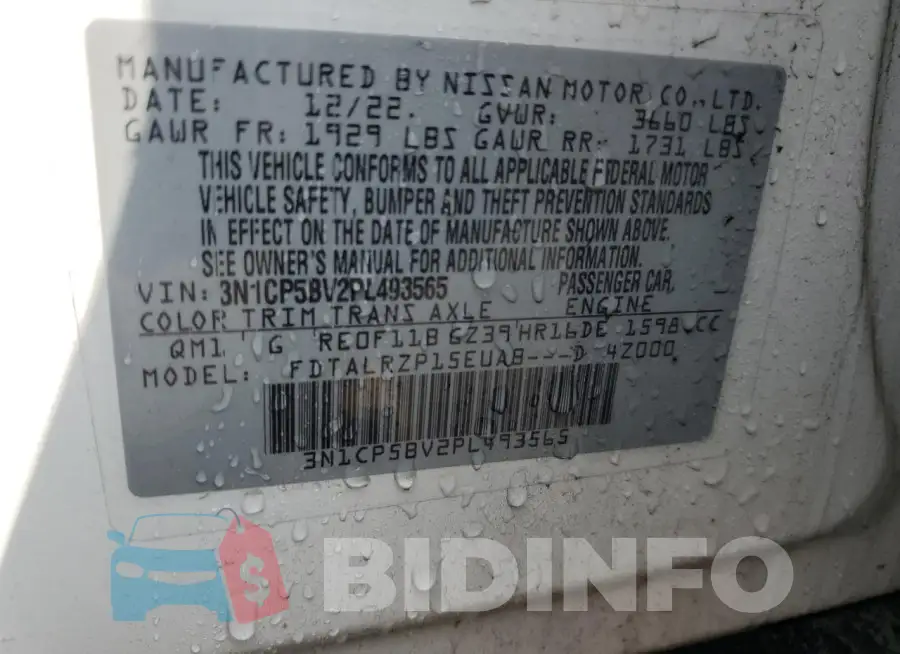 3N1CP5BV2PL493565 Photo# 14