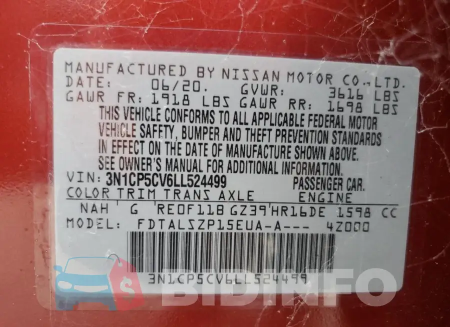 3N1CP5CV6LL524499 Photo# 13