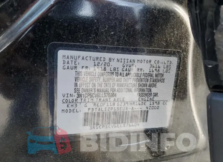 3N1CP5CV6LL576604 Photo# 12
