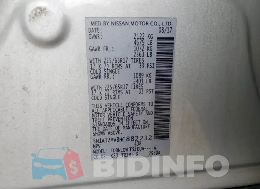 5N1AT2MV8HC882232 Photo# 13