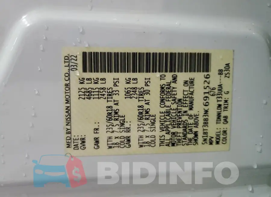 5N1BT3BB3NC691526 Photo# 13