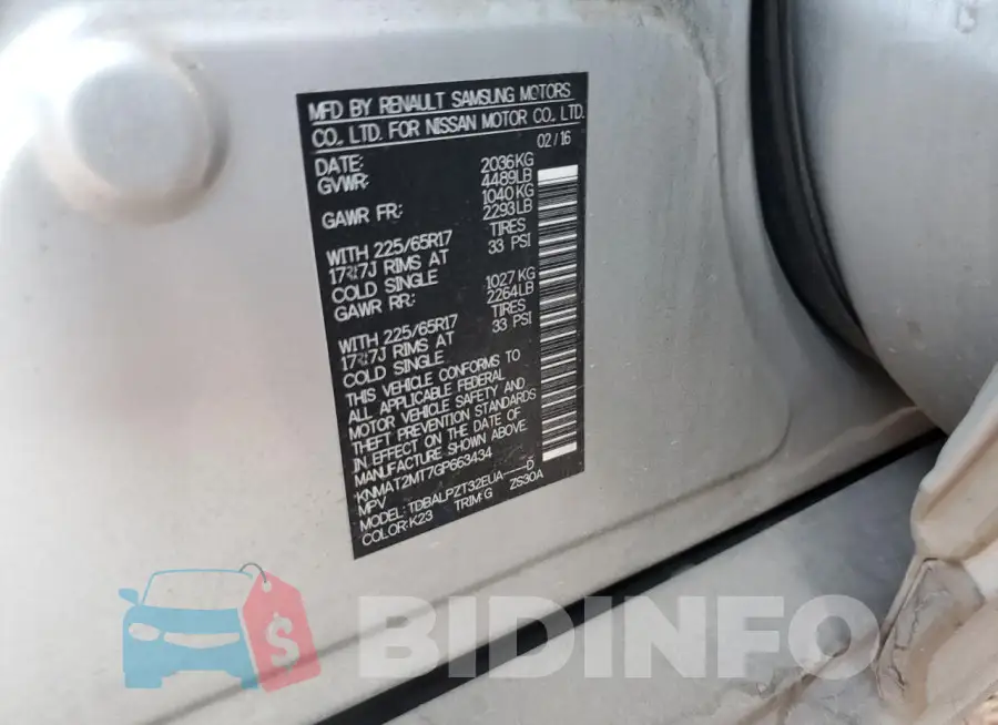 KNMAT2MT7GP663434 Photo# 14
