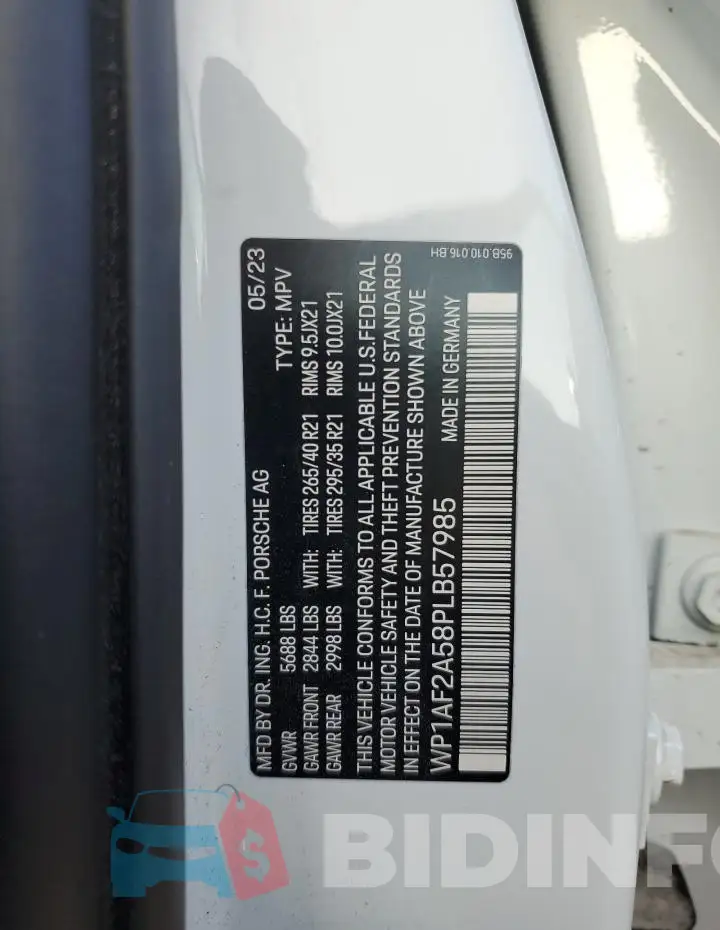 WP1AF2A58PLB57985 Photo# 13