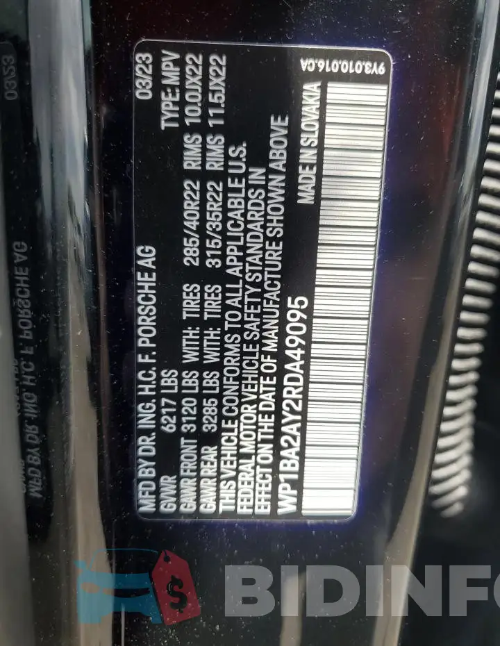 WP1BA2AY2RDA49095 Photo# 13