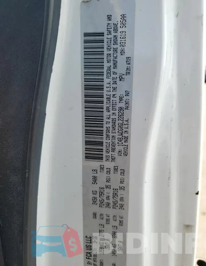 1C4BJWDG0GL226290 Photo# 12
