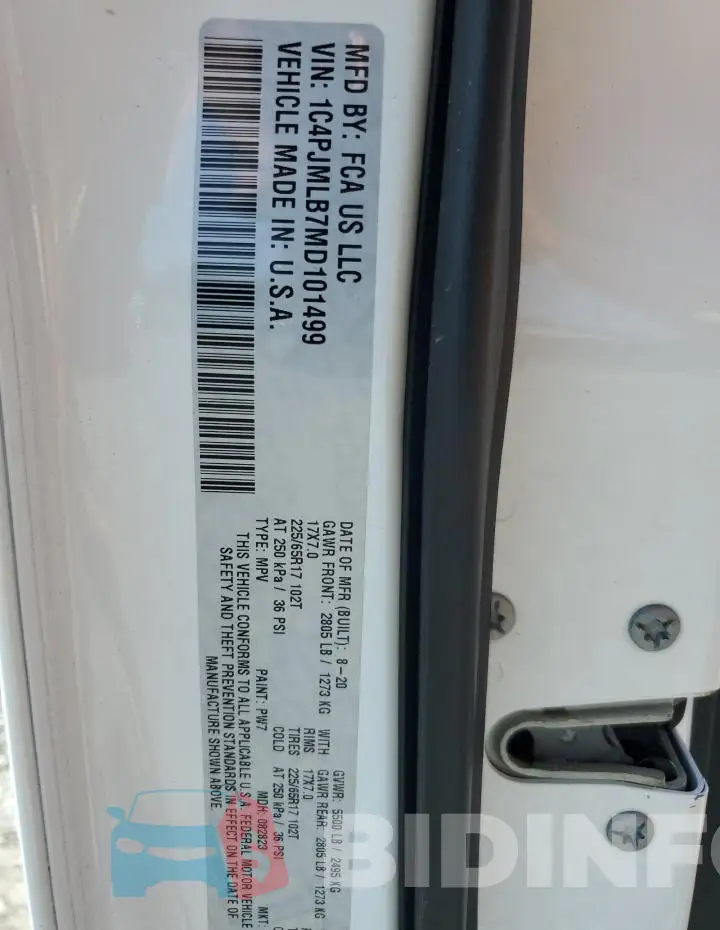 1C4PJMLB7MD101499 Photo# 13
