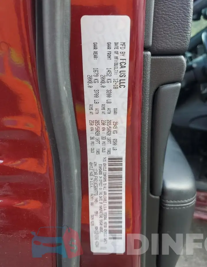 1C4RJFAG1KC600773 Photo# 13