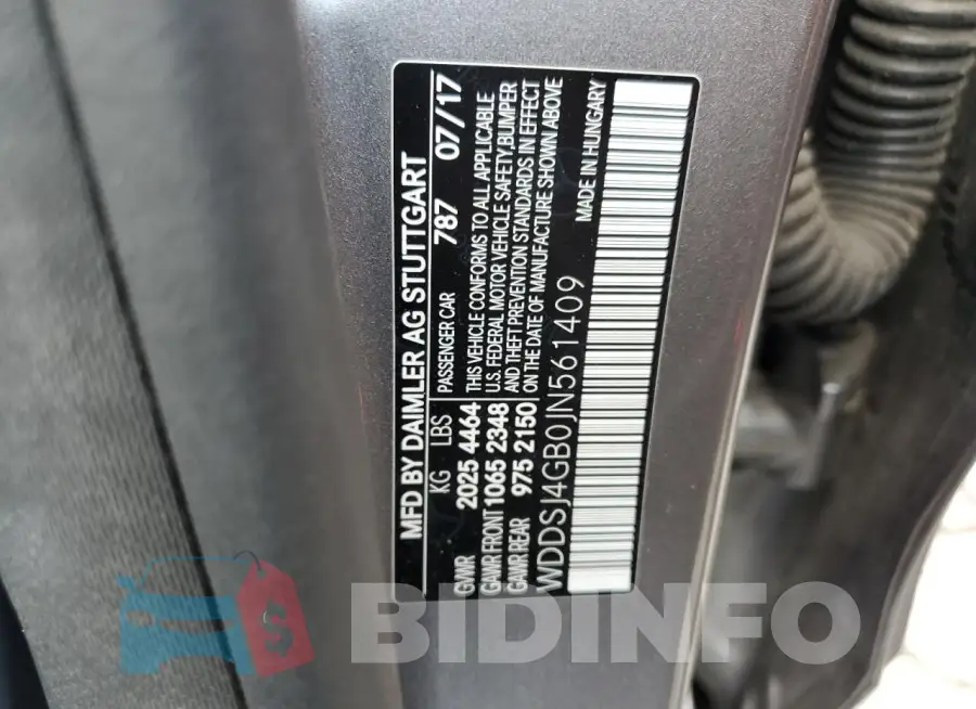 WDDSJ4GB0JN561409 Photo# 13