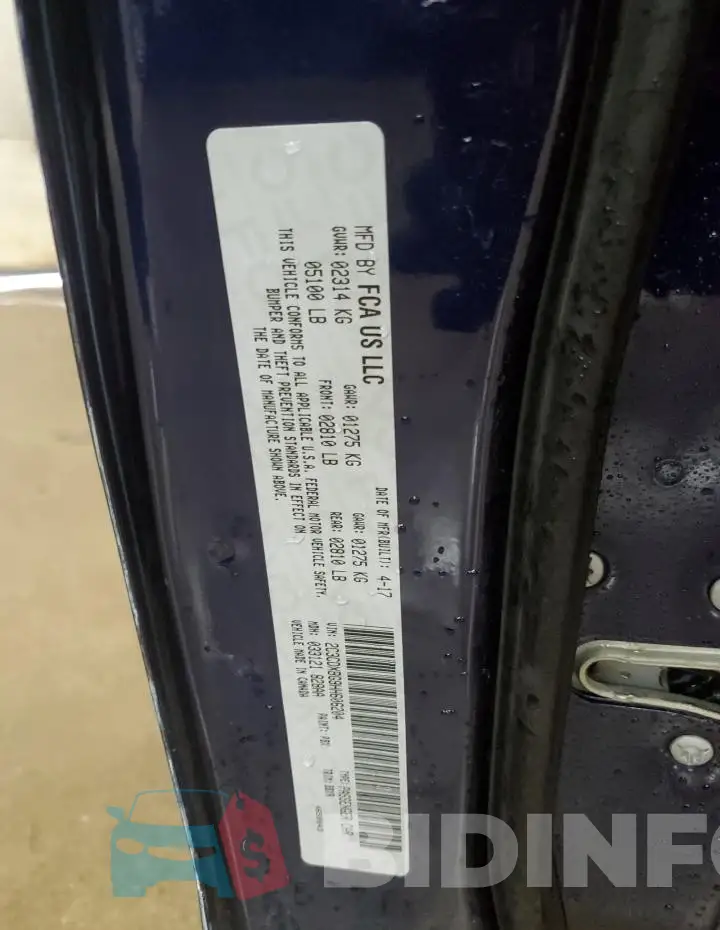 2C3CDXBG9HH606204 Photo# 12