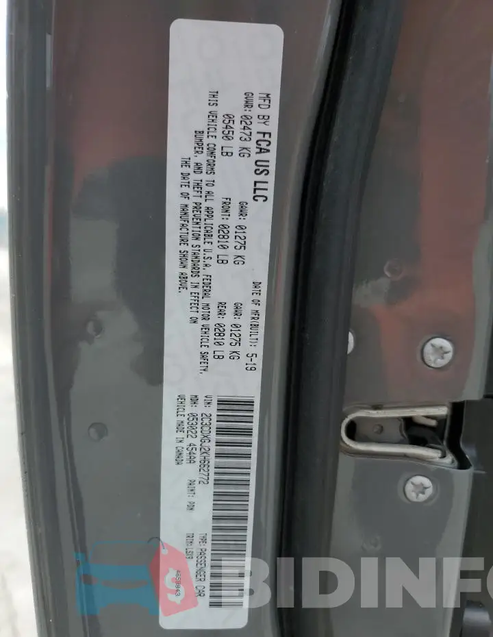 2C3CDXGJ2KH662772 Photo# 13