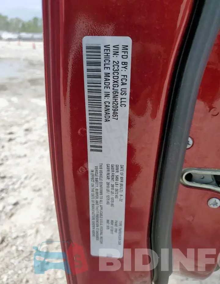 2C3CDXGJ6NH209467 Photo# 12