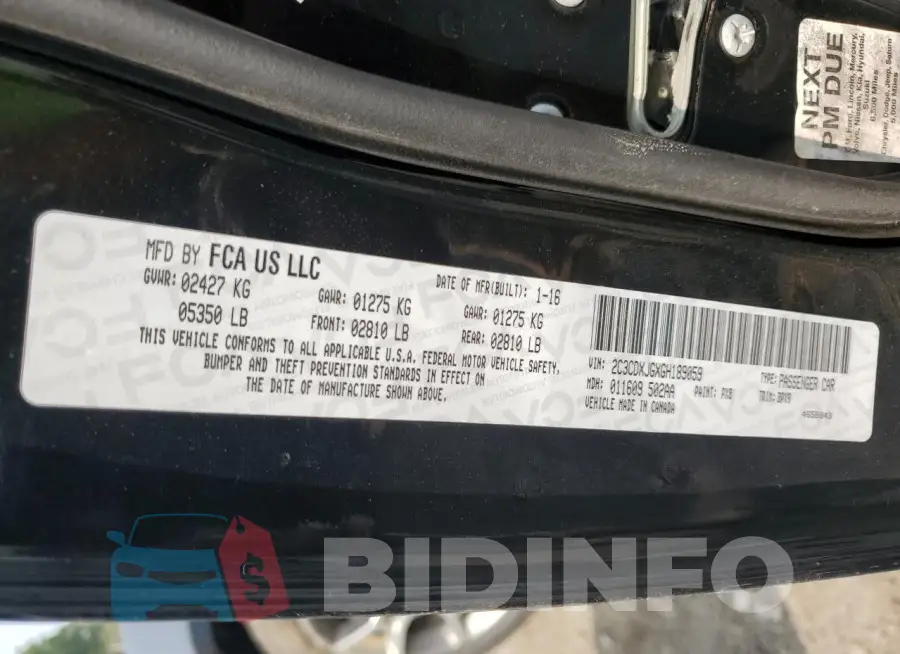 2C3CDXJGXGH189059 Photo# 13