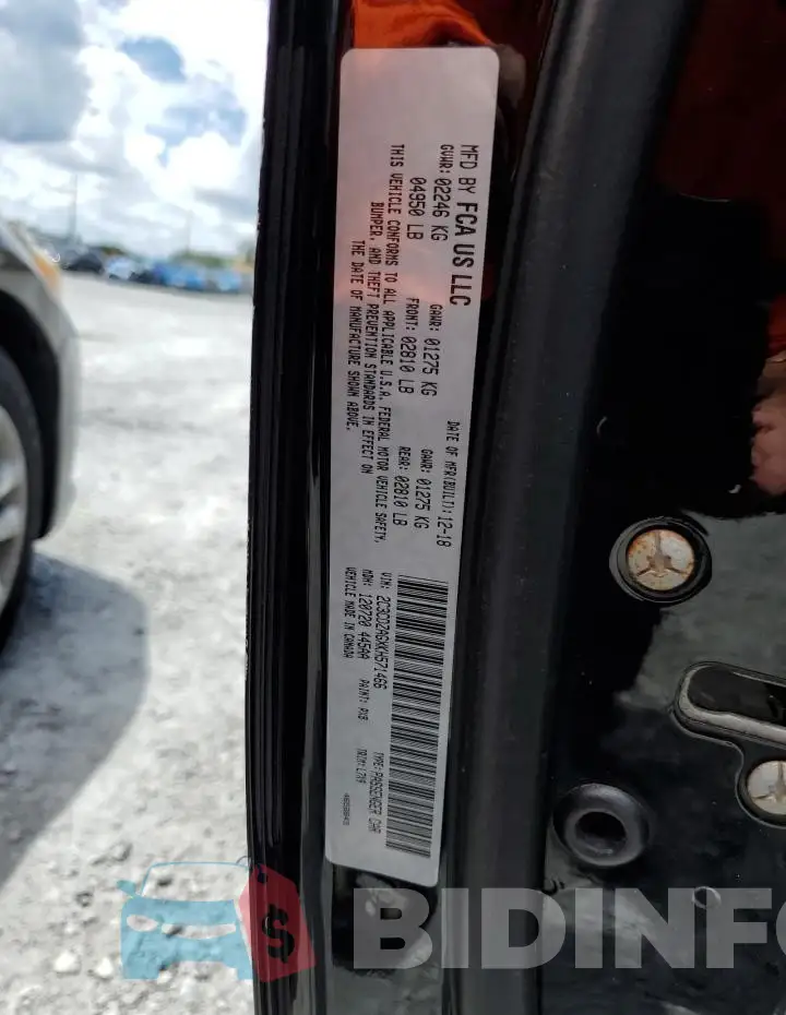 2C3CDZAGXKH571466 Photo# 13