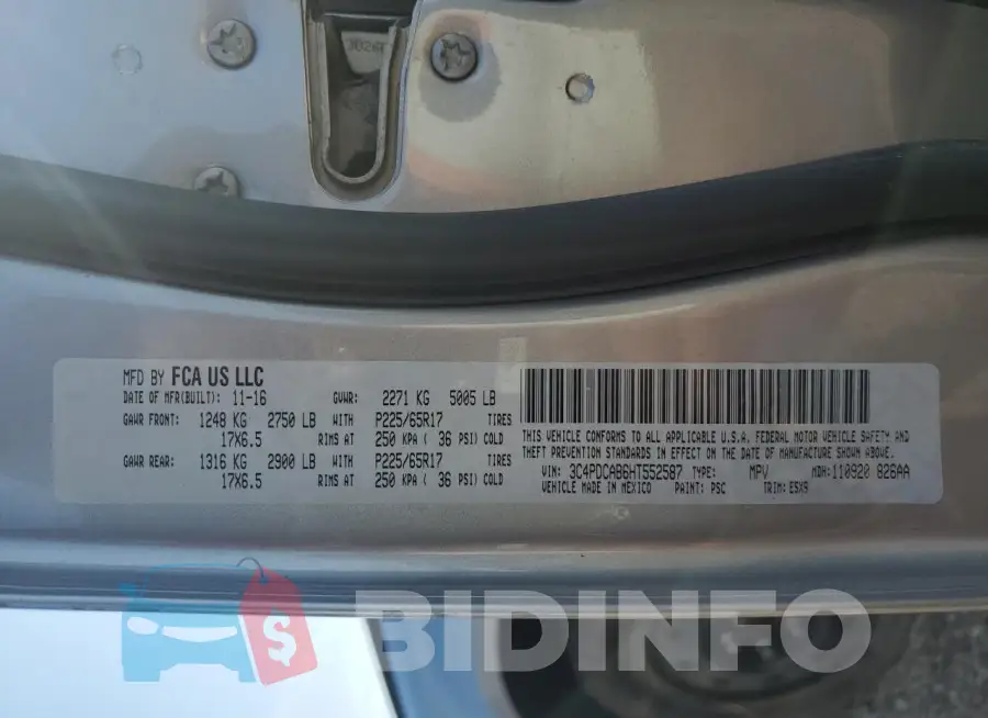 3C4PDCAB6HT552587 Photo# 13