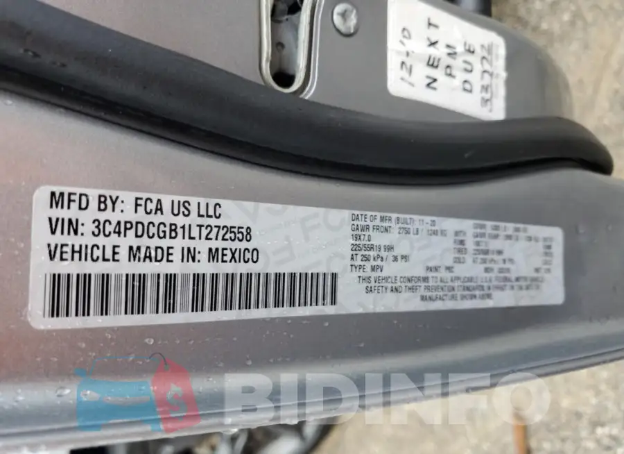3C4PDCGB1LT272558 Photo# 13