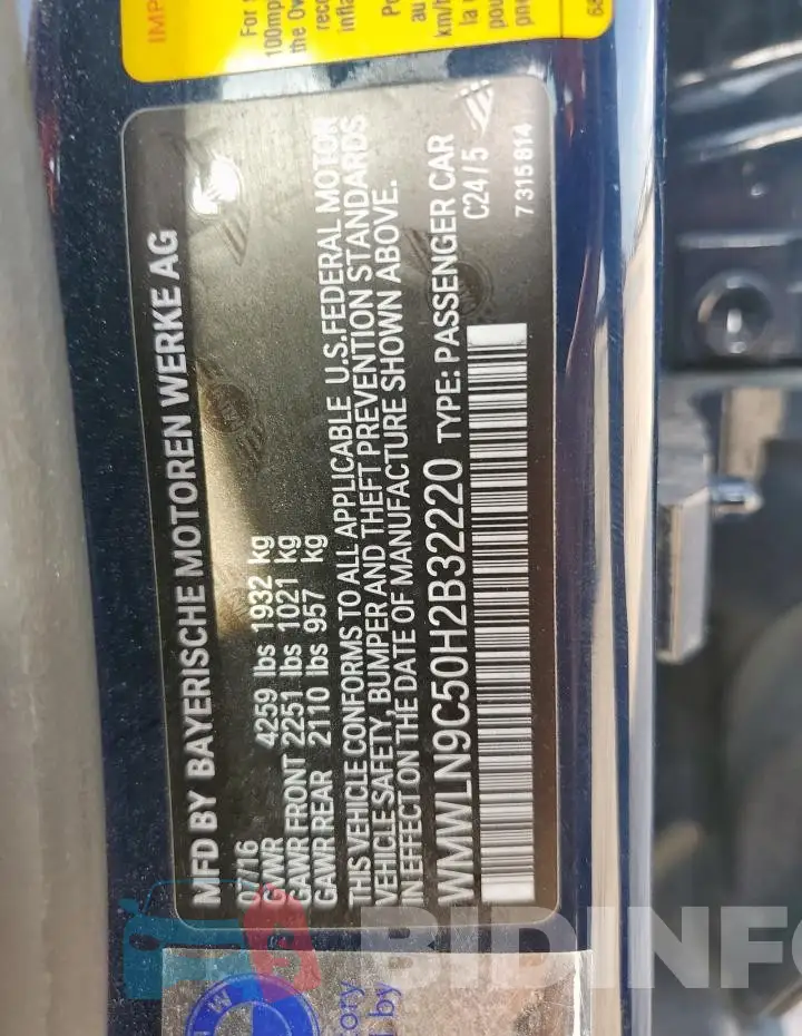 WMWLN9C50H2B32220 Photo# 13