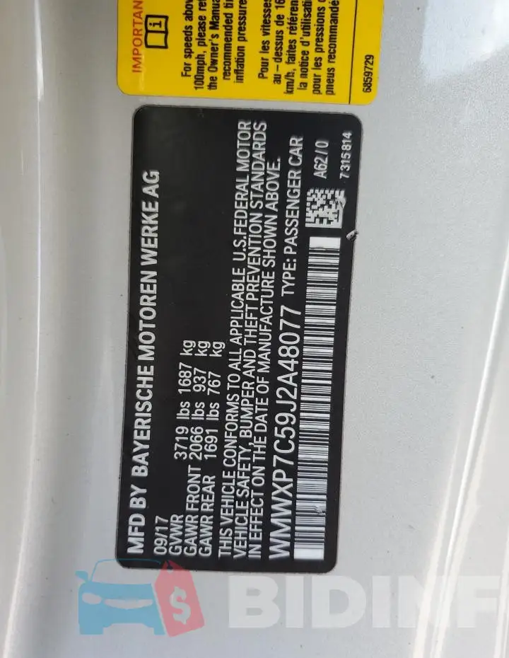 WMWXP7C59J2A48077 Photo# 12