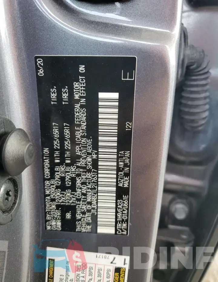JTJDARBZ1L2176317 Photo# 14