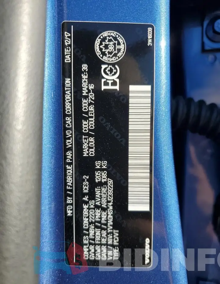 YV1A0MSW4J2392297 Photo# 13