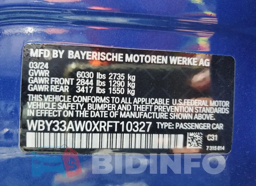 WBY33AW0XRFT10327 Photo# 13