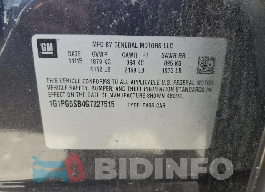 1G1PG5SB4G7227515 Photo# 12