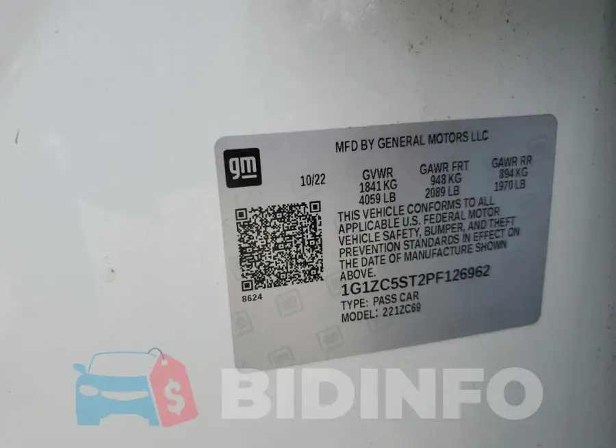 1G1ZC5ST2PF126962 Photo# 12