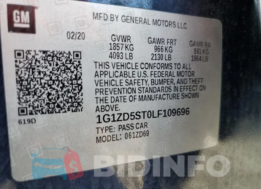 1G1ZD5ST0LF109696 Photo# 12