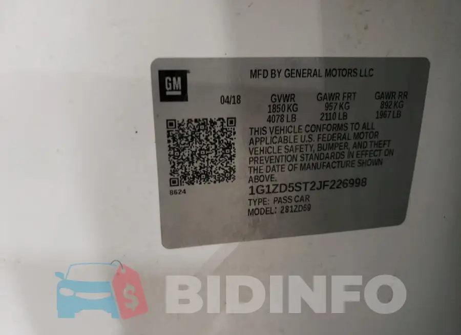 1G1ZD5ST2JF226998 Photo# 12