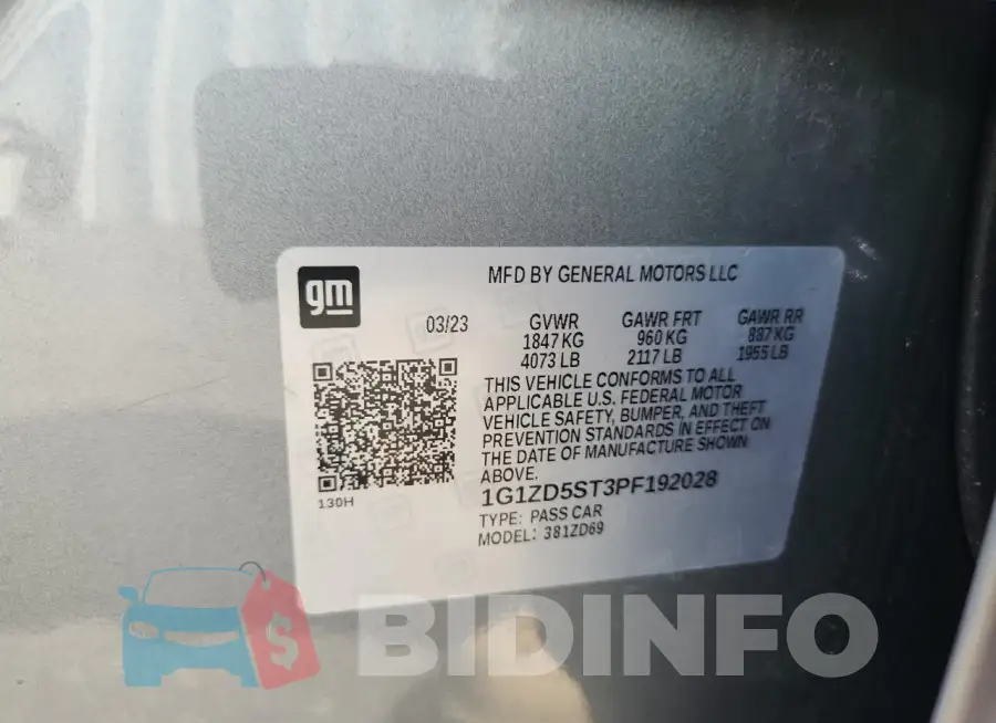 1G1ZD5ST3PF192028 Photo# 13