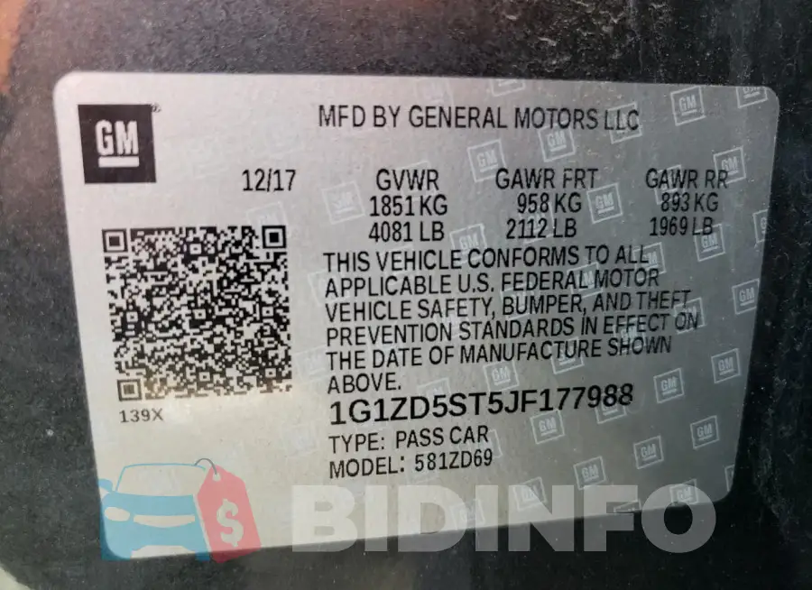 1G1ZD5ST5JF177988 Photo# 12