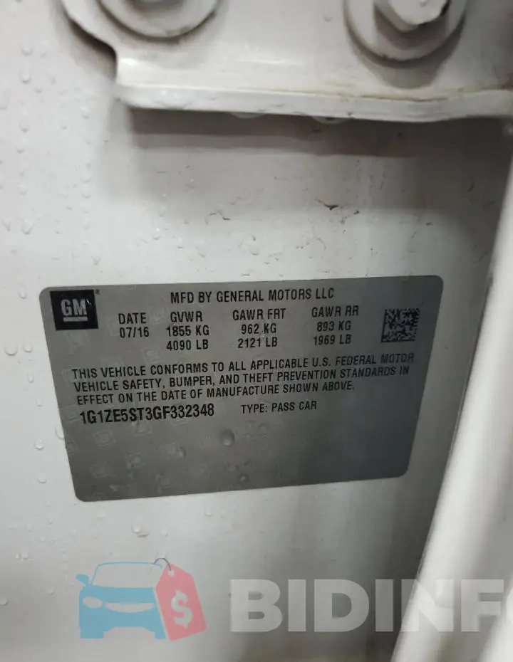 1G1ZE5ST3GF332348 Photo# 12