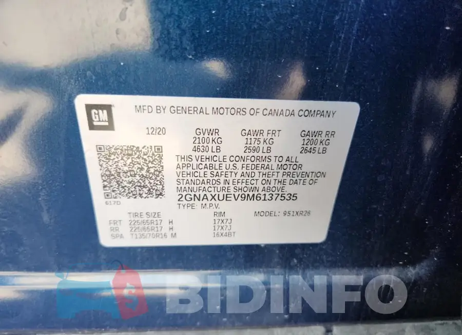 2GNAXUEV9M6137535 Photo# 14