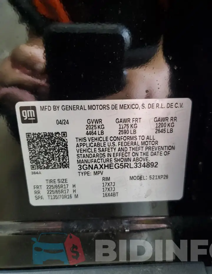 3GNAXHEG5RL334892 Photo# 14
