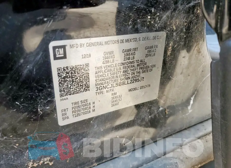 3GNCJLSB8LL229552 Photo# 13