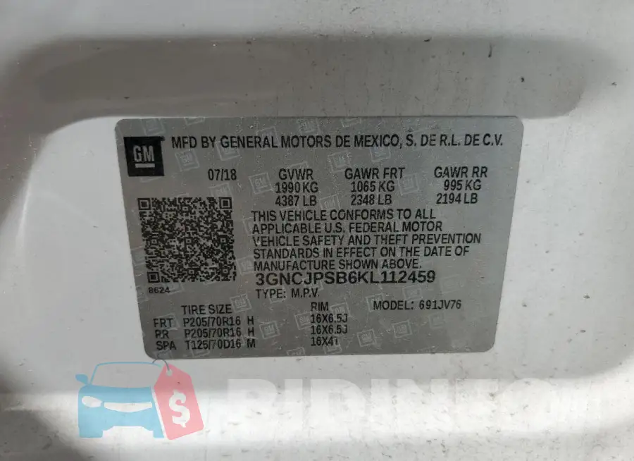 3GNCJPSB6KL112459 Photo# 13