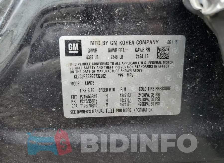 KL7CJRSB9GB732202 Photo# 13