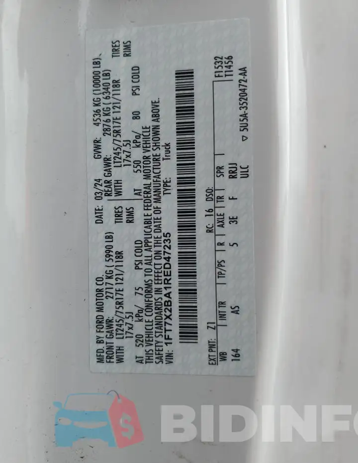 1FT7X2BA1RED47235 Photo# 13