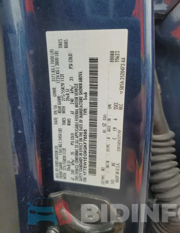 1FTEW1EG9GKF78595 Photo# 12