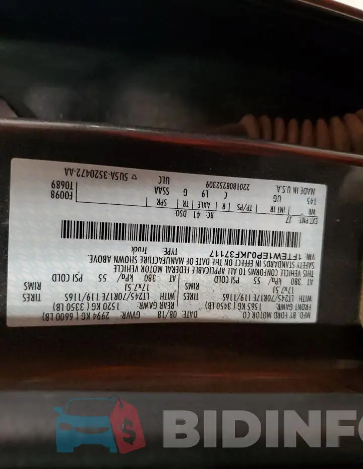 1FTEW1EP0JKF37117 Photo# 12