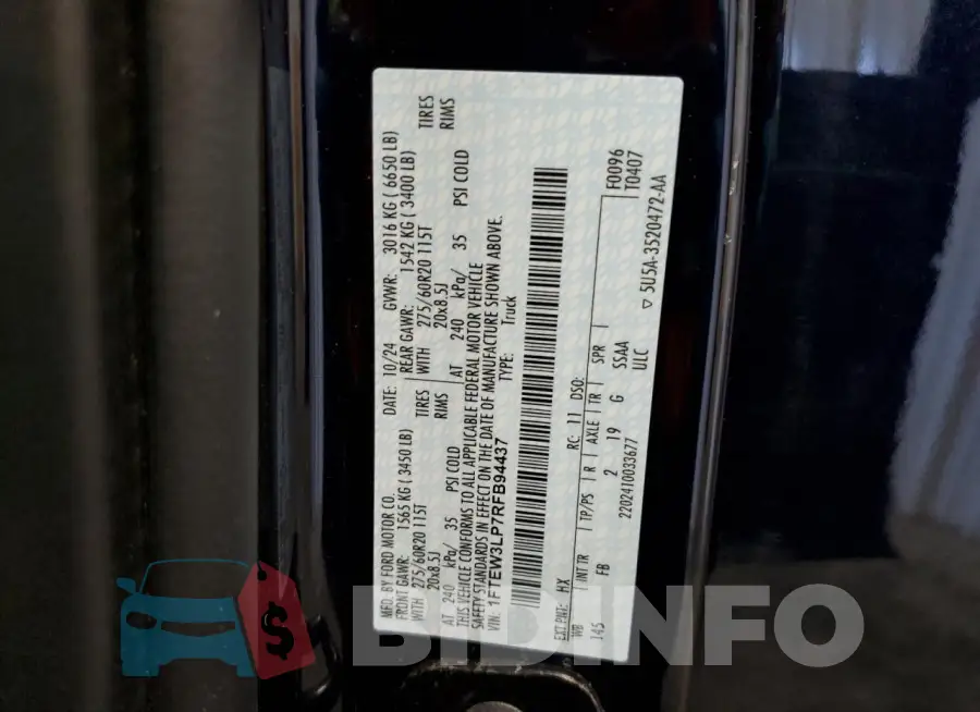 1FTEW3LP7RFB94437 Photo# 13