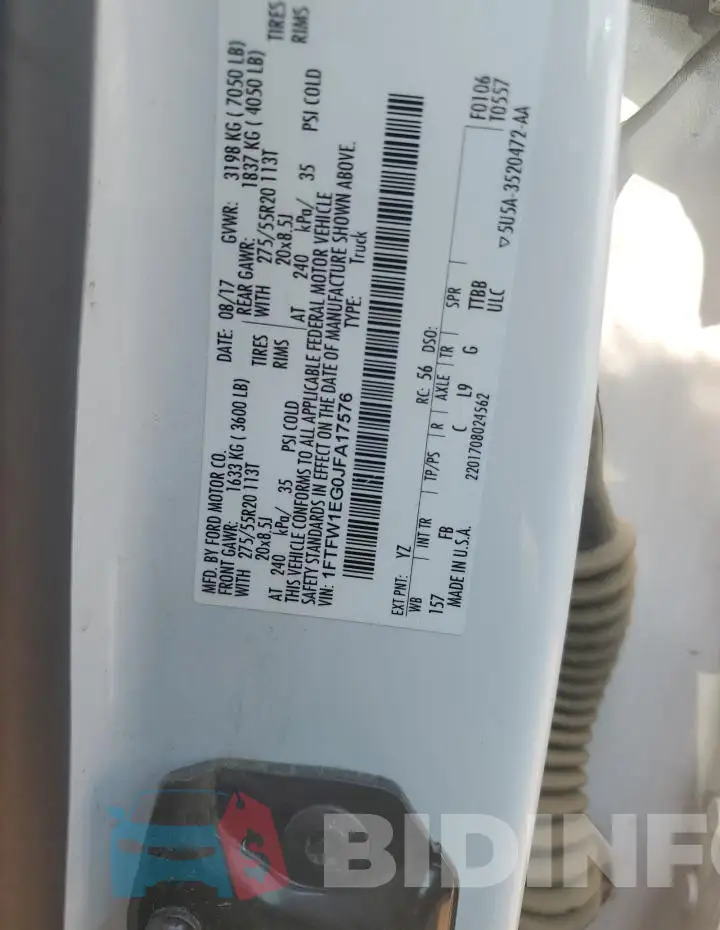 1FTFW1EG0JFA17576 Photo# 12