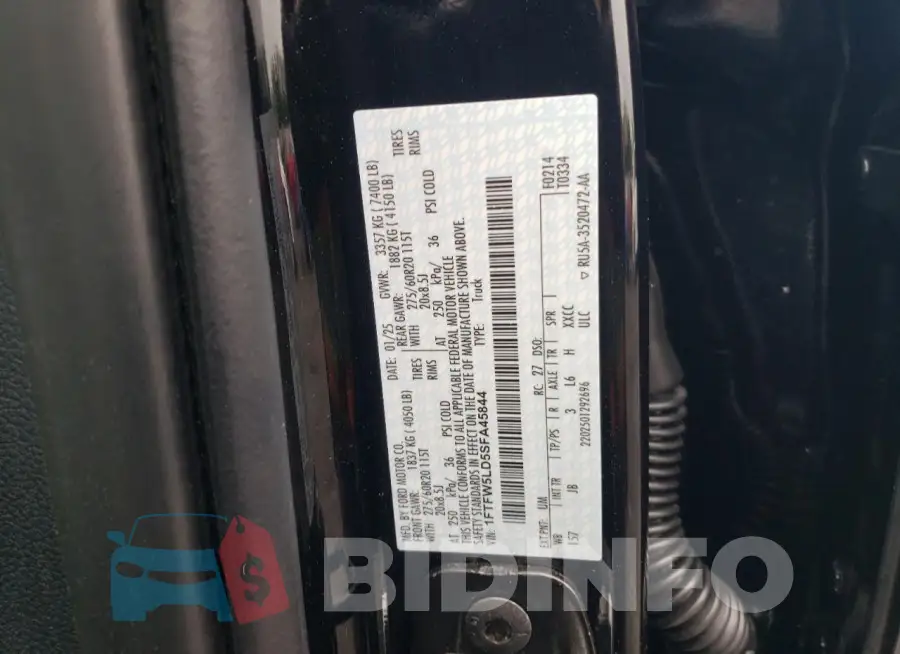 1FTFW5LD5SFA45844 Photo# 12
