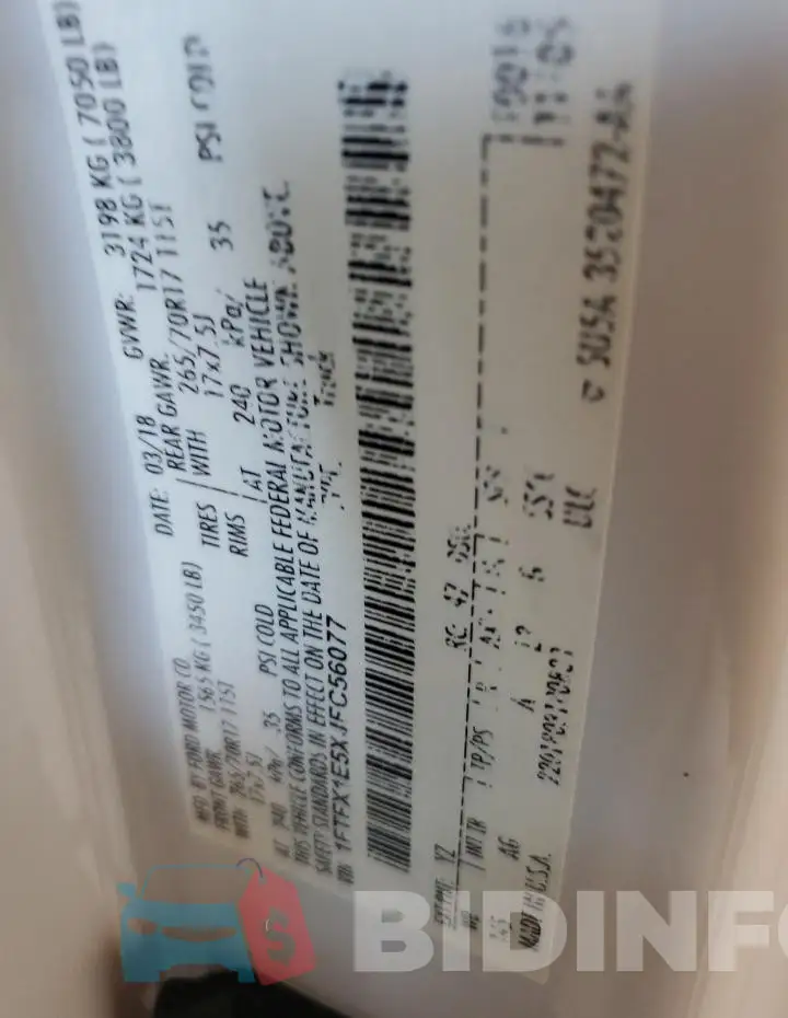 1FTFX1E5XJFC56077 Photo# 12