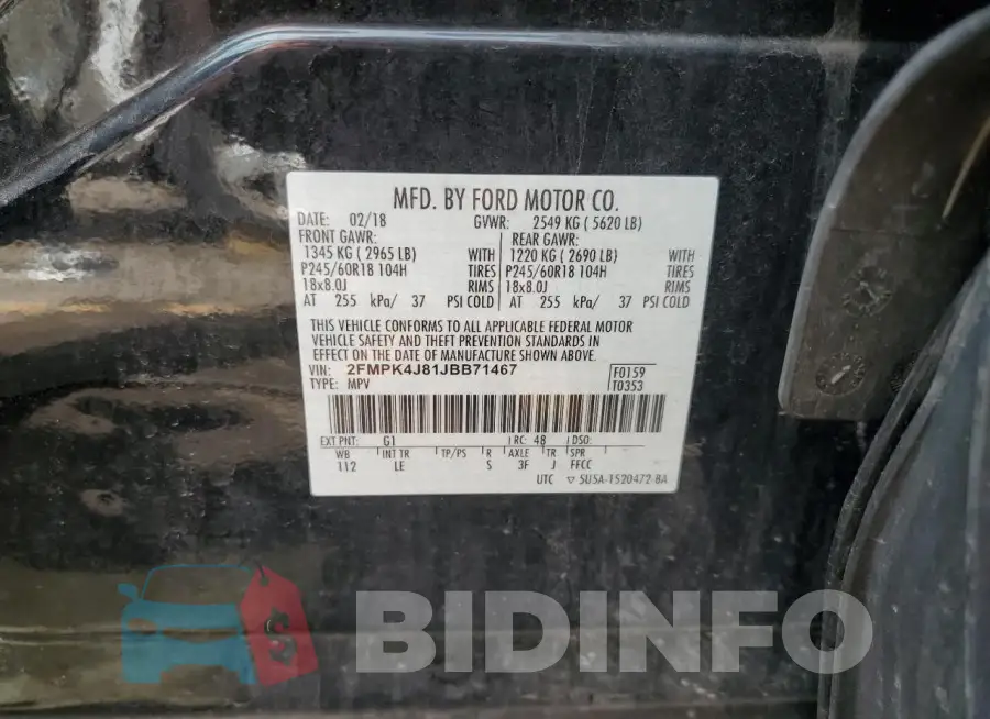 2FMPK4J81JBB71467 Photo# 13