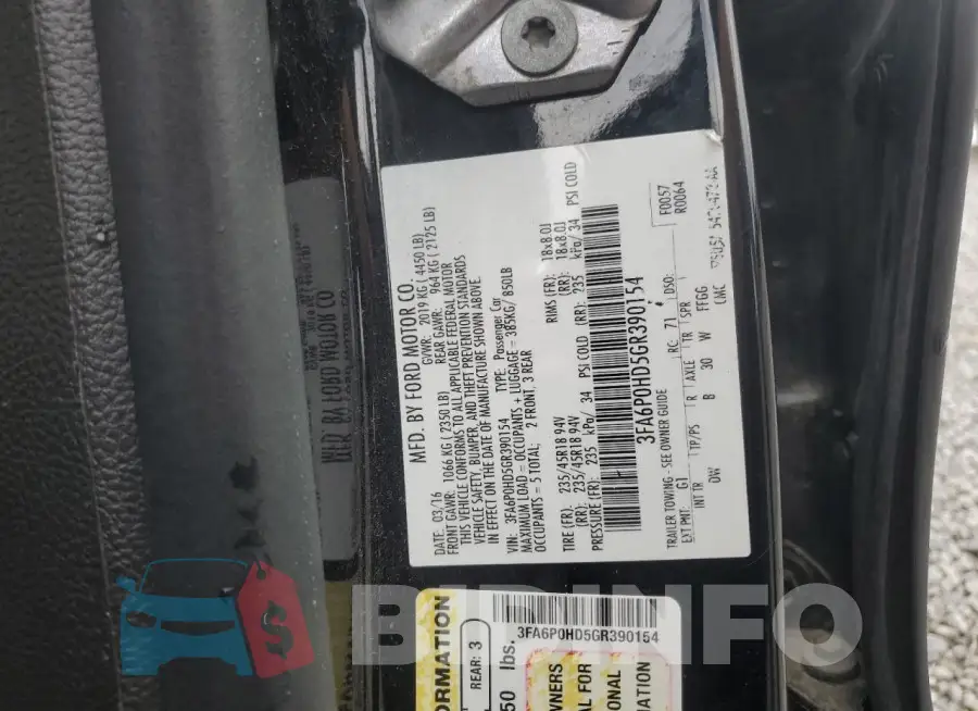 3FA6P0HD5GR390154 Photo# 12