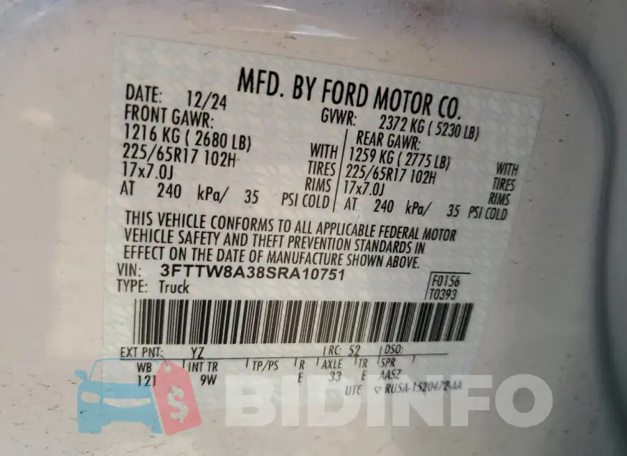 3FTTW8A38SRA10751 Photo# 12