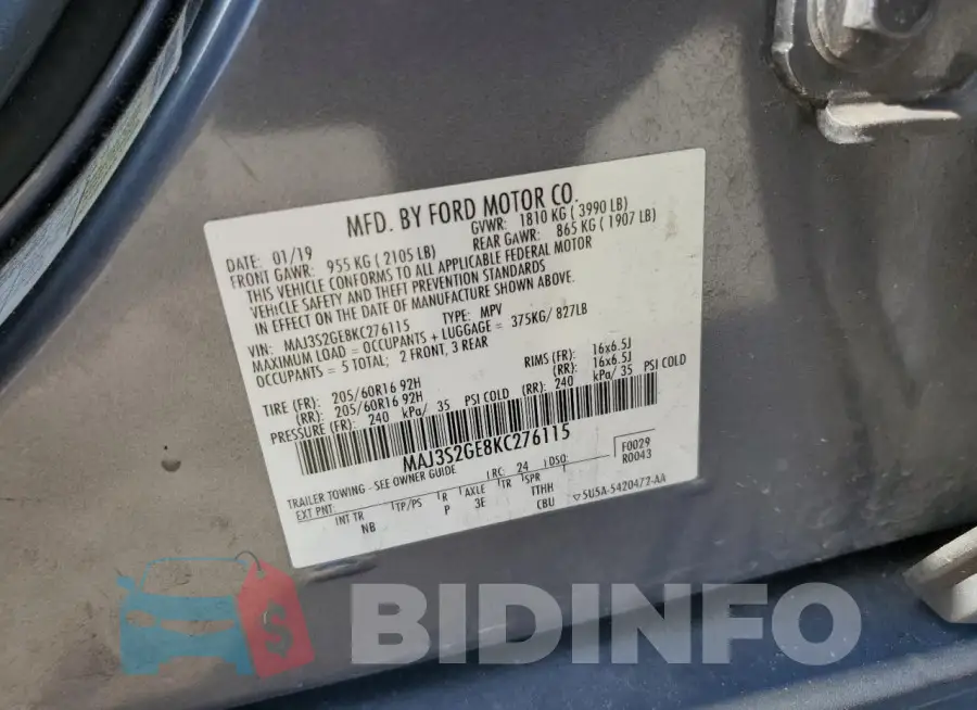 MAJ3S2GE8KC276115 Photo# 13