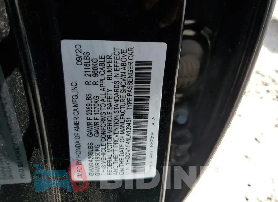 1HGCV1F44LA139451 Photo# 12