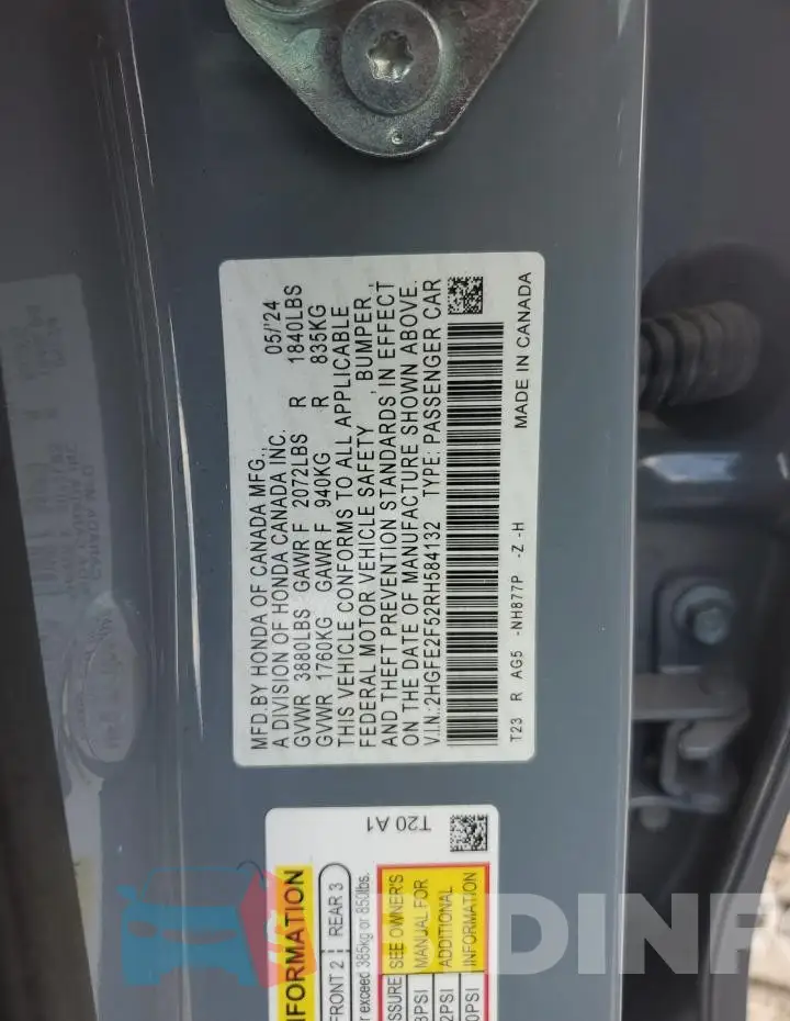 2HGFE2F52RH584132 Photo# 12